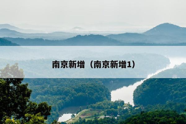 南京新增（南京新增1）