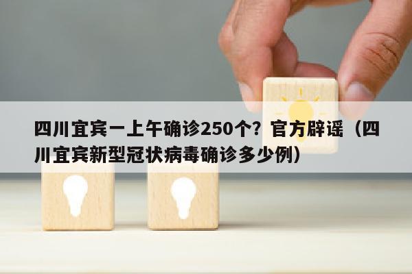 四川宜宾一上午确诊250个？官方辟谣（四川宜宾新型冠状病毒确诊多少例）