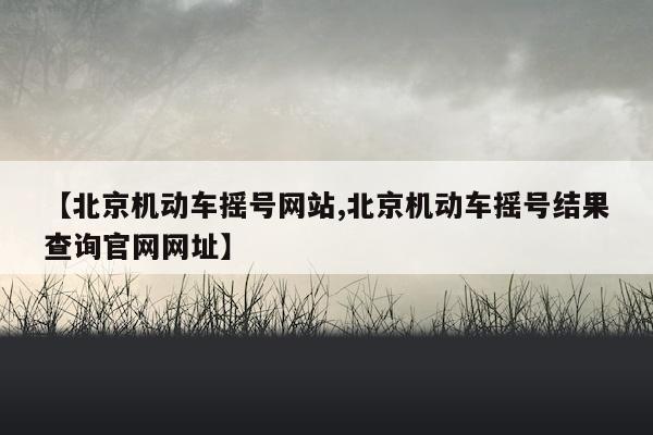 【北京机动车摇号网站,北京机动车摇号结果查询官网网址】