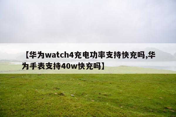 【华为watch4充电功率支持快充吗,华为手表支持40w快充吗】