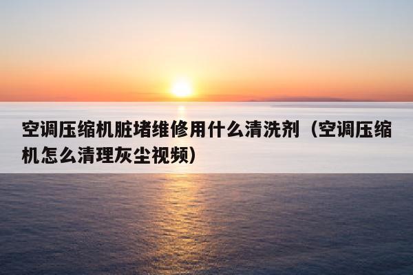 空调压缩机脏堵维修用什么清洗剂（空调压缩机怎么清理灰尘视频）