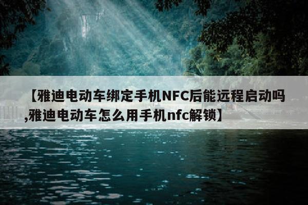 【雅迪电动车绑定手机NFC后能远程启动吗,雅迪电动车怎么用手机nfc解锁】