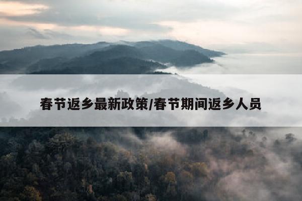 春节返乡最新政策/春节期间返乡人员